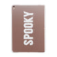 White Dripping Spooky Text Apple iPad Rose Gold Case