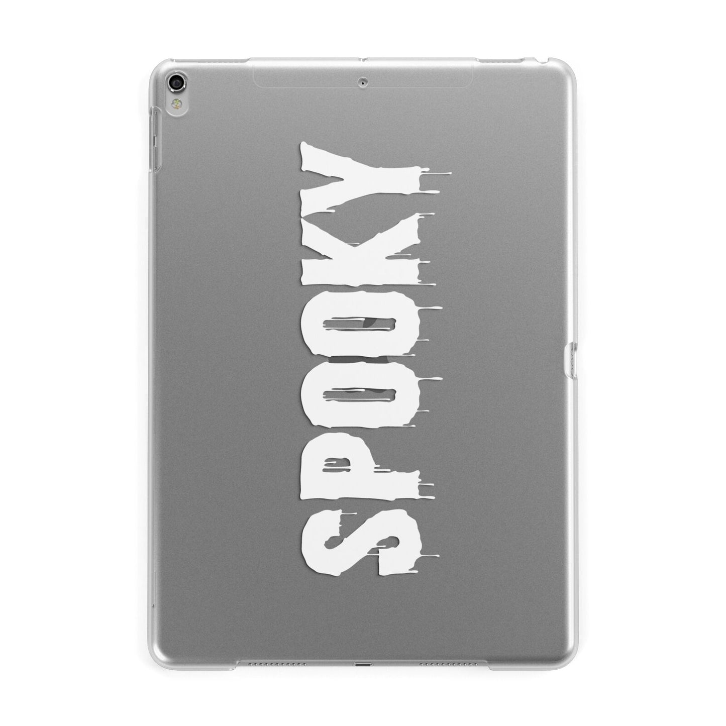 White Dripping Spooky Text Apple iPad Silver Case
