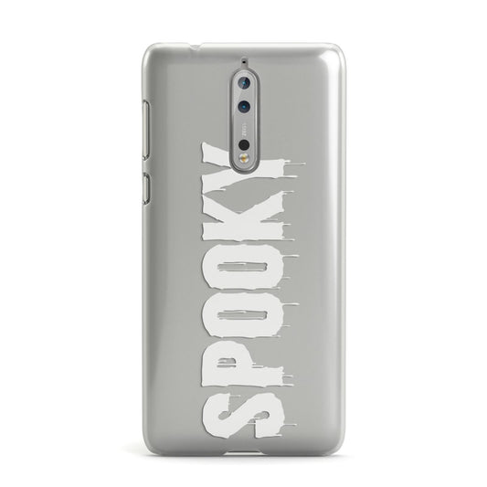 White Dripping Spooky Text Nokia Case