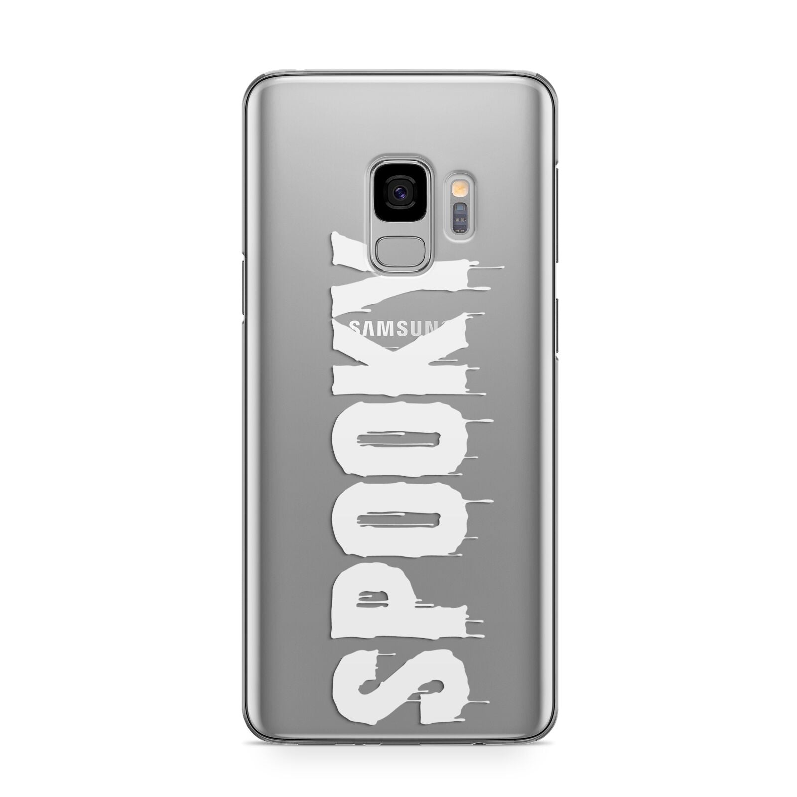 White Dripping Spooky Text Samsung Galaxy S9 Case