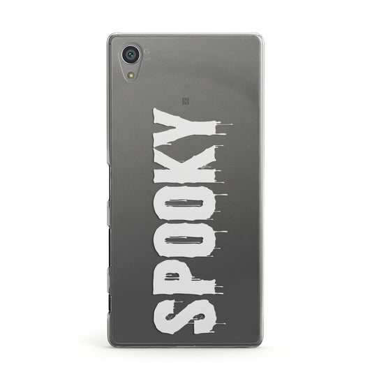 White Dripping Spooky Text Sony Xperia Case