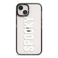 White Dripping Spooky Text iPhone 13 Black Impact Case on Silver phone