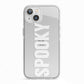 White Dripping Spooky Text iPhone 13 TPU Impact Case with White Edges
