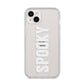 White Dripping Spooky Text iPhone 14 Plus Clear Tough Case Starlight