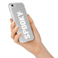 White Dripping Spooky Text iPhone 7 Bumper Case on Silver iPhone Alternative Image