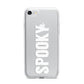 White Dripping Spooky Text iPhone 7 Bumper Case on Silver iPhone