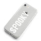 White Dripping Spooky Text iPhone 8 Bumper Case on Silver iPhone Alternative Image