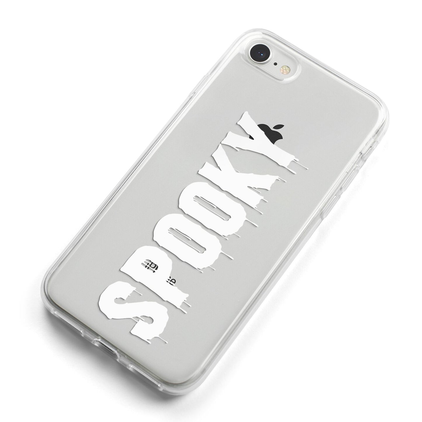 White Dripping Spooky Text iPhone 8 Bumper Case on Silver iPhone Alternative Image
