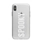 White Dripping Spooky Text iPhone X Bumper Case on Silver iPhone Alternative Image 1