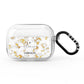 White Gold Personalised Marble Text AirPods Pro Clear Case