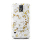 White Gold Personalised Marble Text Samsung Galaxy S5 Case
