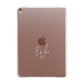 White Handwritten Name Transparent Apple iPad Rose Gold Case