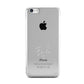 White Handwritten Name Transparent Apple iPhone 5c Case