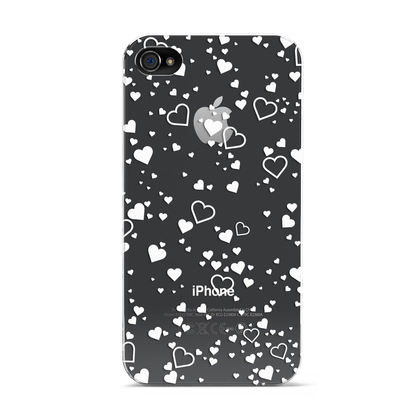 White Heart Apple iPhone 4s Case