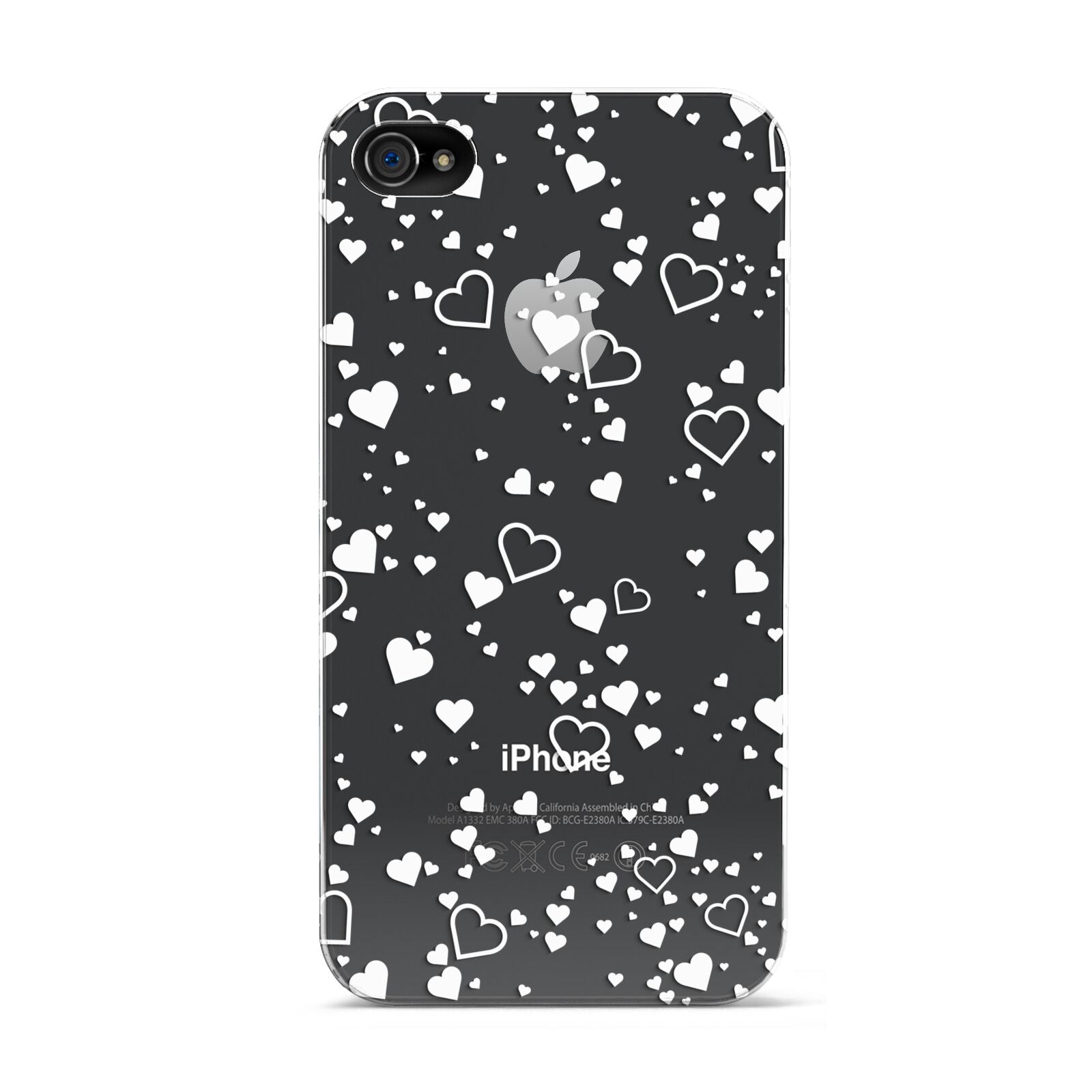 White Heart Apple iPhone 4s Case