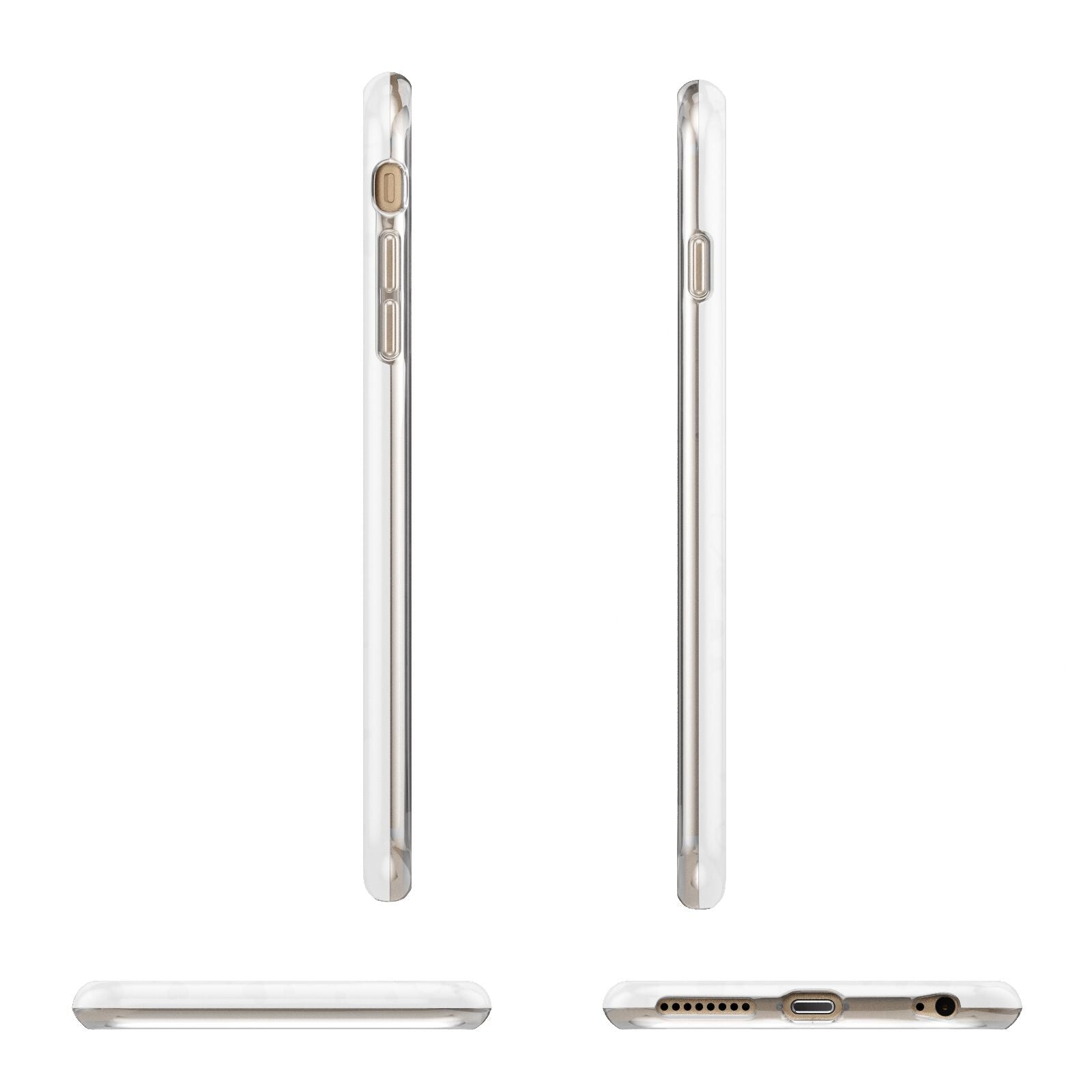 White Heart Apple iPhone 6 Plus 3D Wrap Tough Case Alternative Image Angles