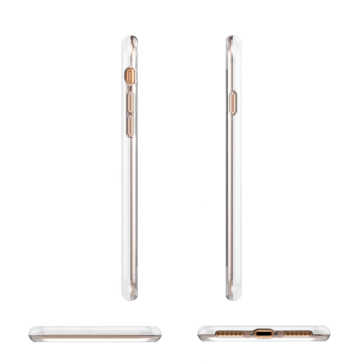 White Heart Apple iPhone 7 8 3D Wrap Tough Case Alternative Image Angles