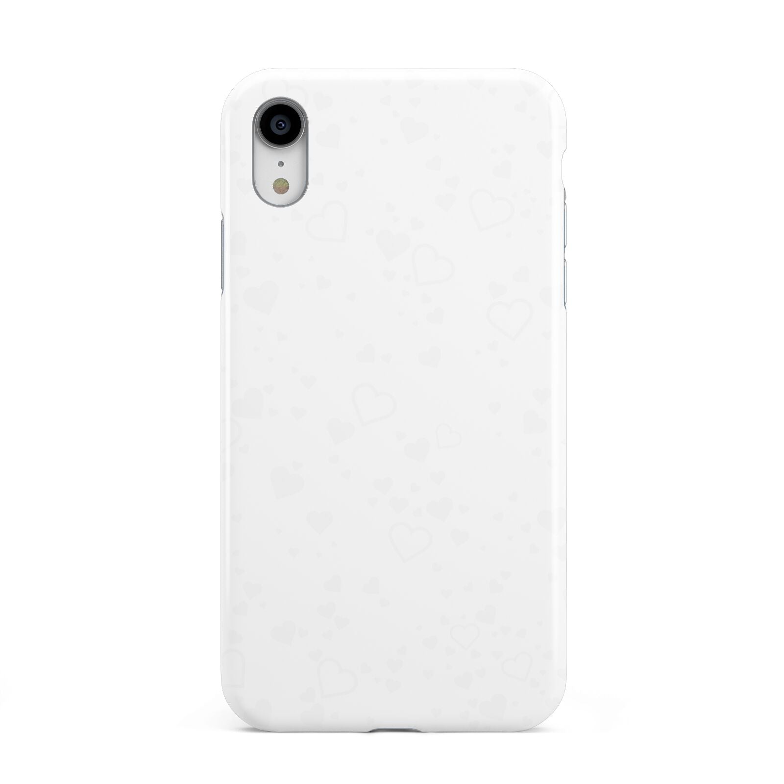 White Heart Apple iPhone XR White 3D Tough Case