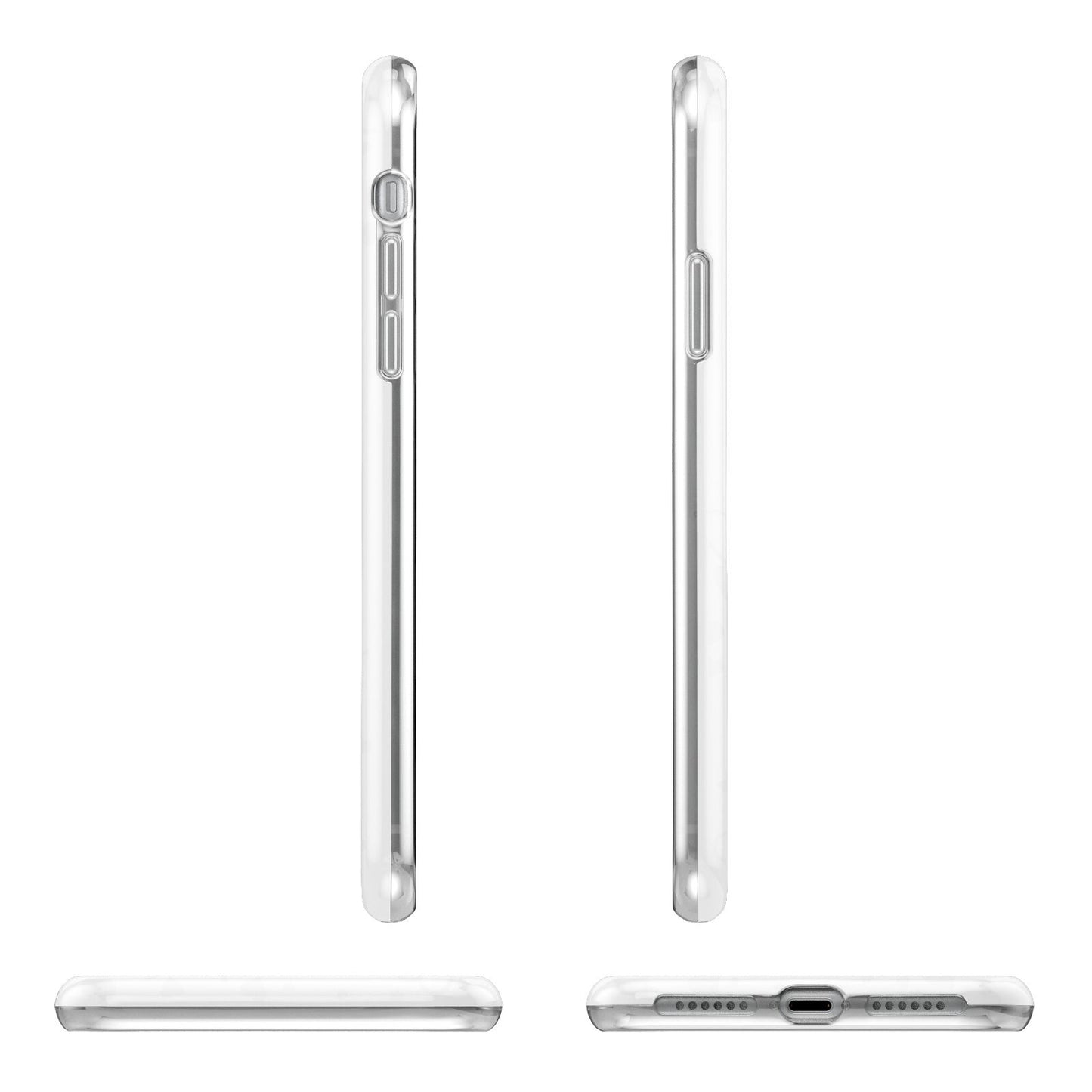 White Heart Apple iPhone XR in White with 3D Wrap Tough Case Alternative Image Angles