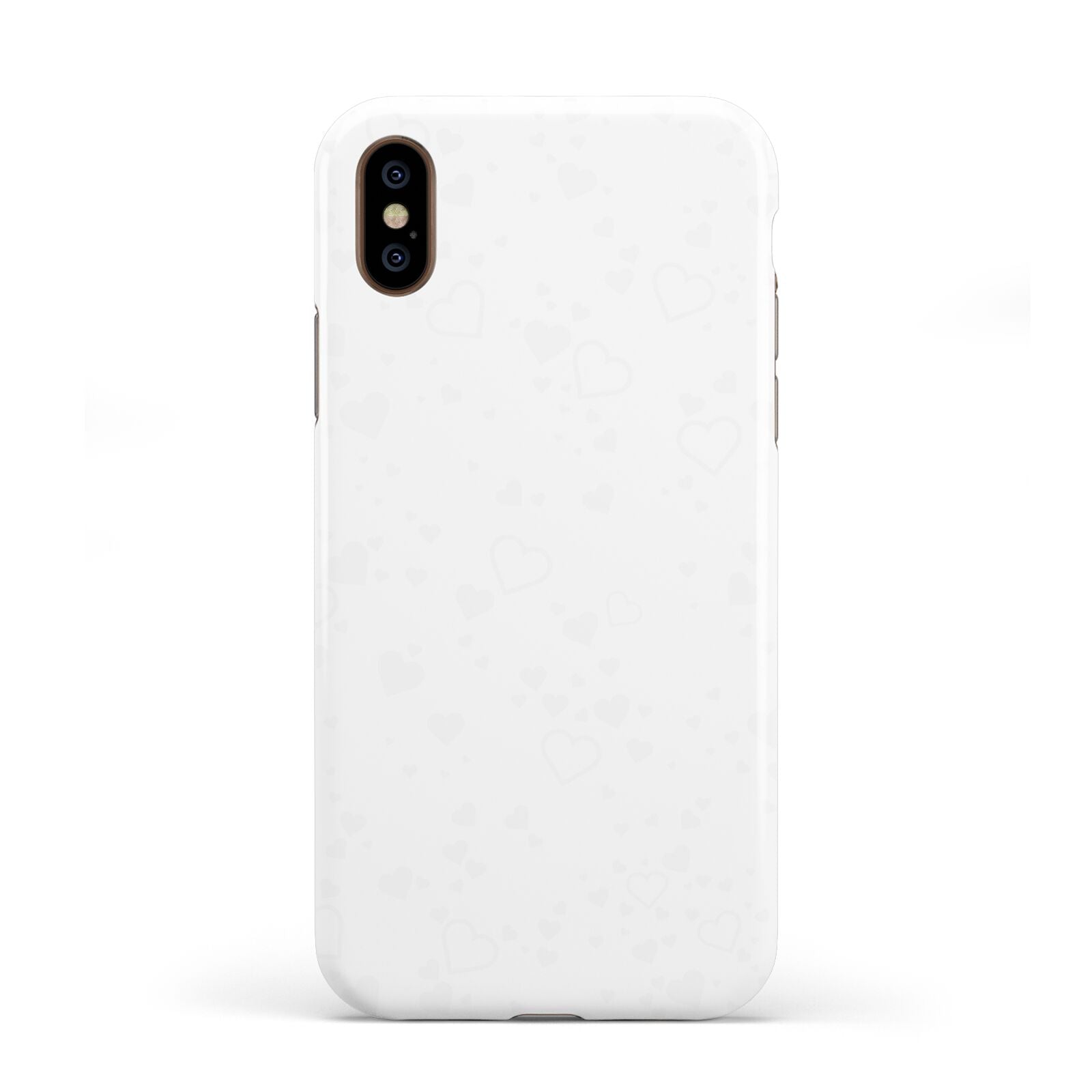 White Heart Apple iPhone XS 3D Tough