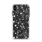White Heart Apple iPhone Xs Max Impact Case White Edge on Black Phone