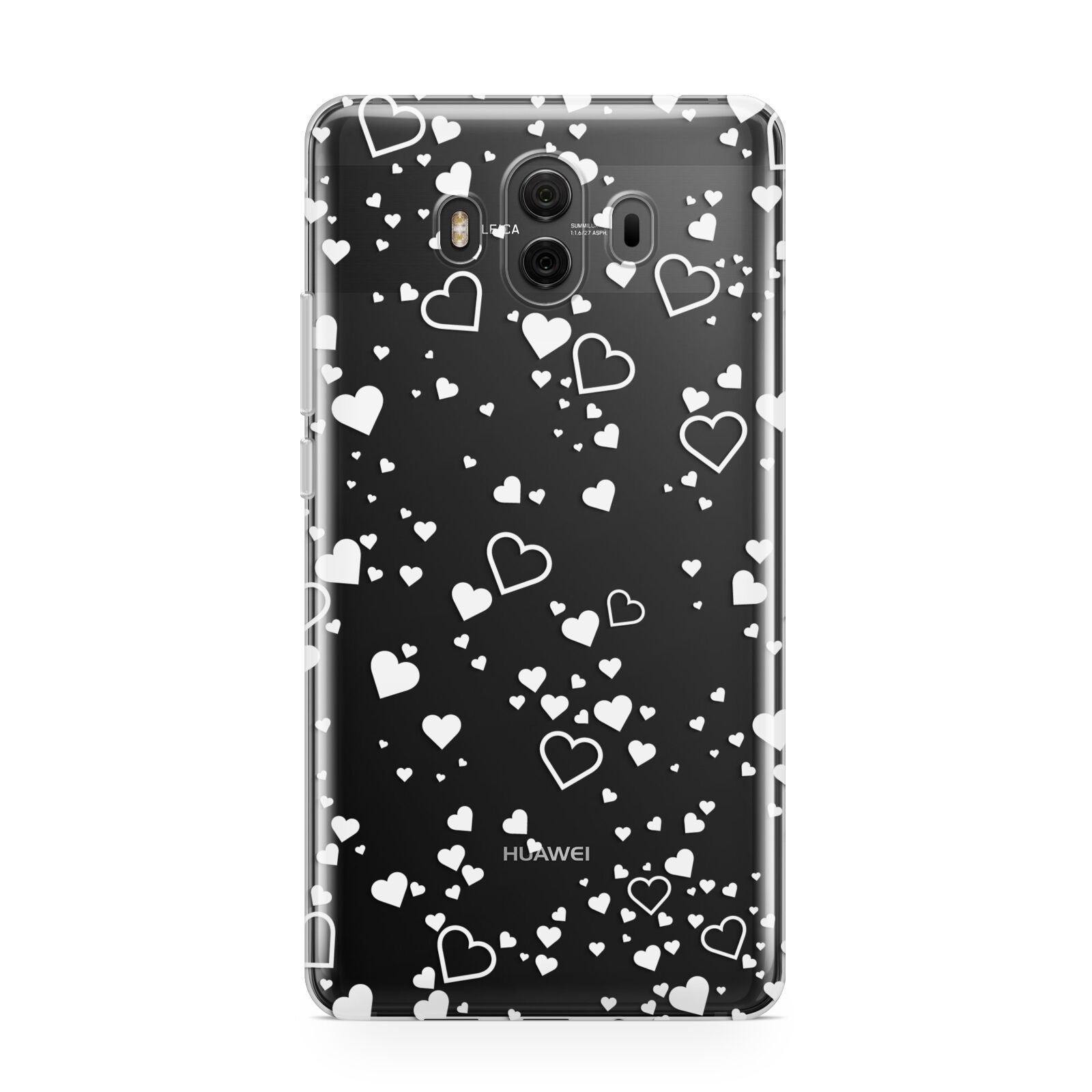 White Heart Huawei Mate 10 Protective Phone Case