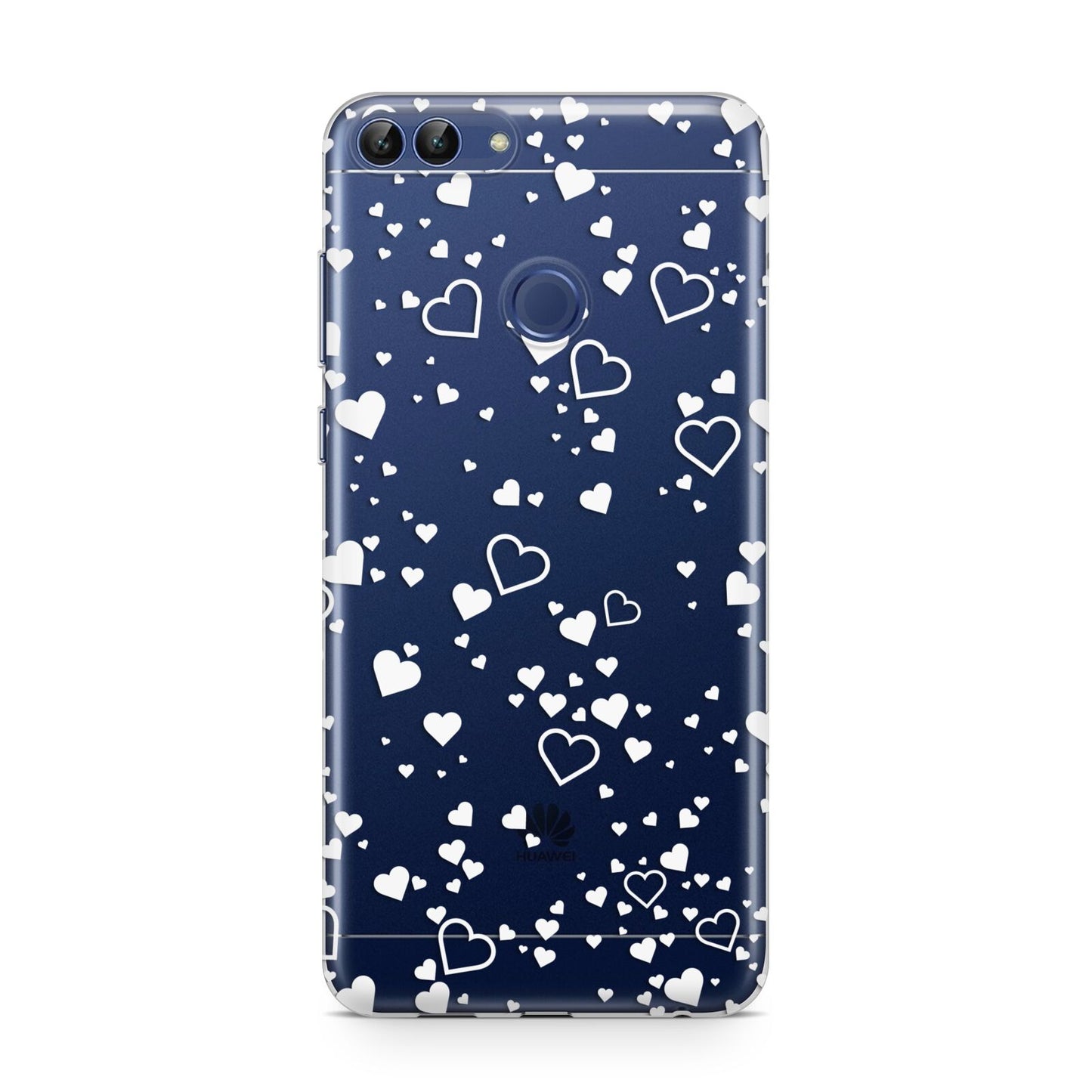 White Heart Huawei P Smart Case