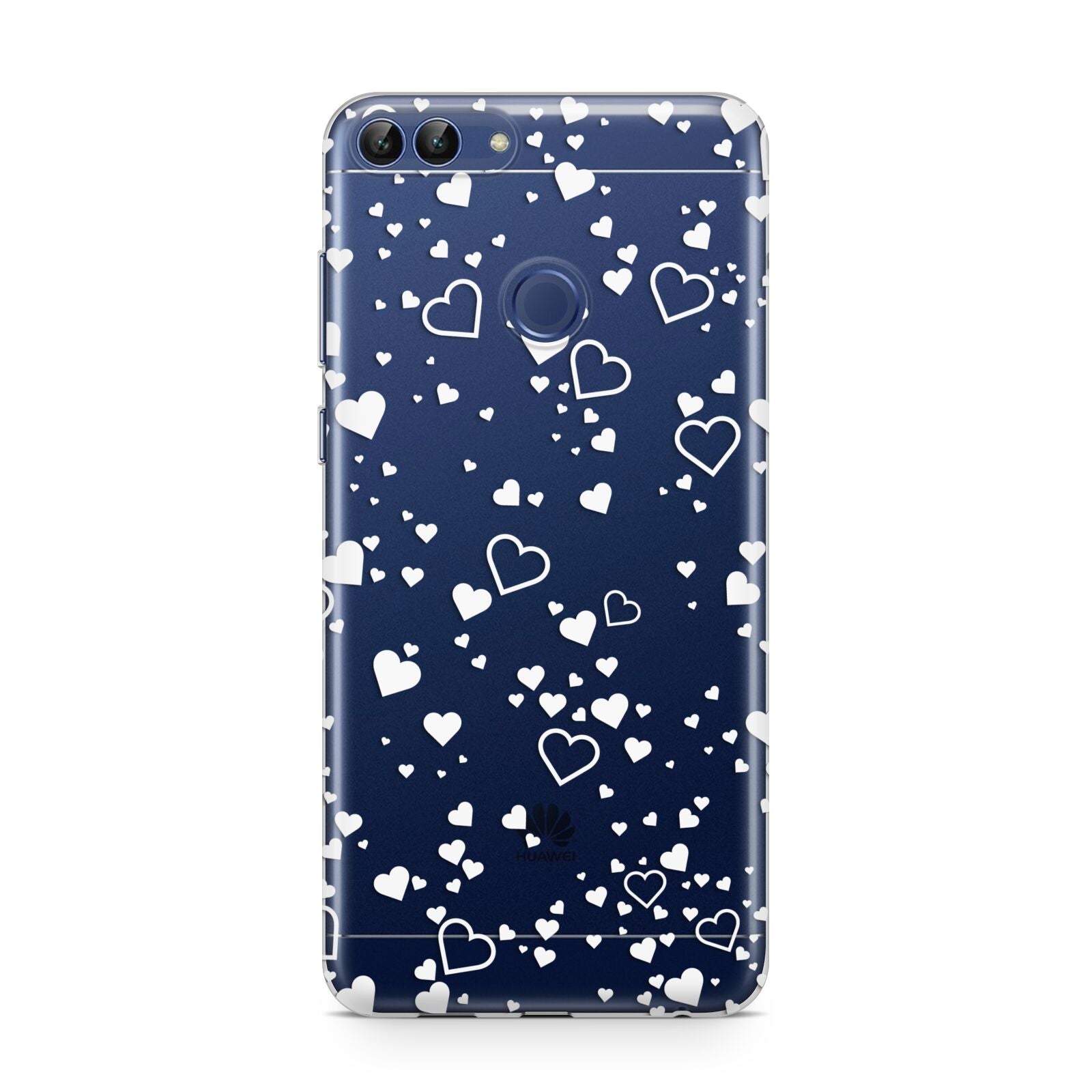 White Heart Huawei P Smart Case