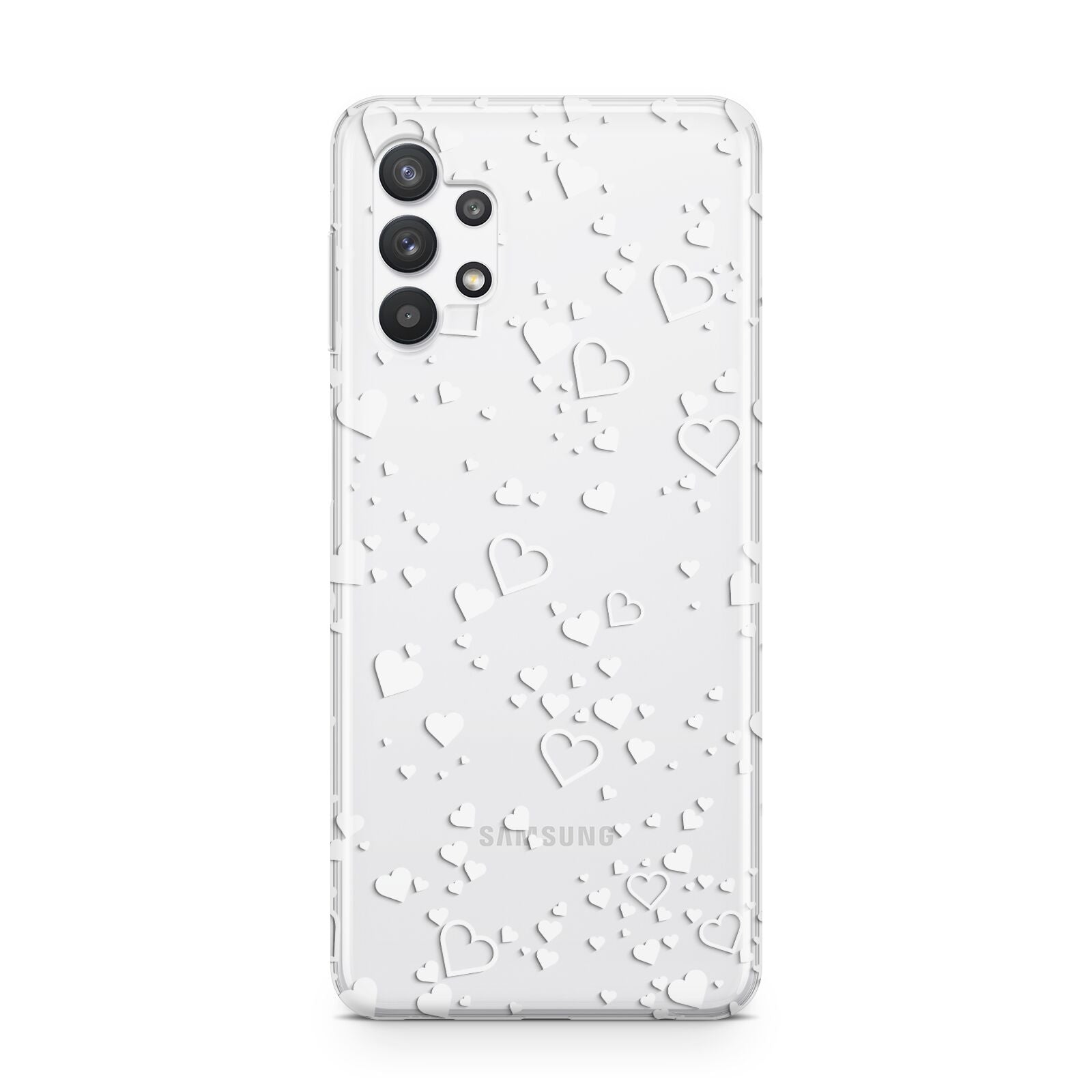 White Heart Samsung A32 5G Case