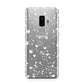 White Heart Samsung Galaxy S9 Plus Case on Silver phone
