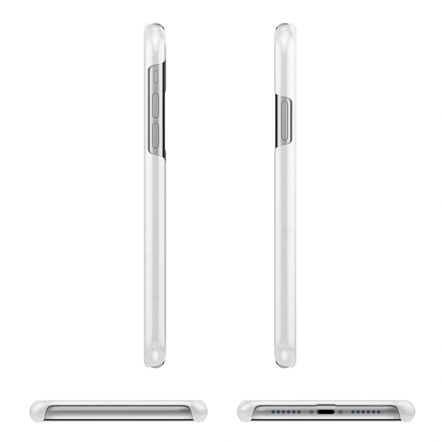 White Heart iPhone 11 Pro 3D Snap Case Angle Images