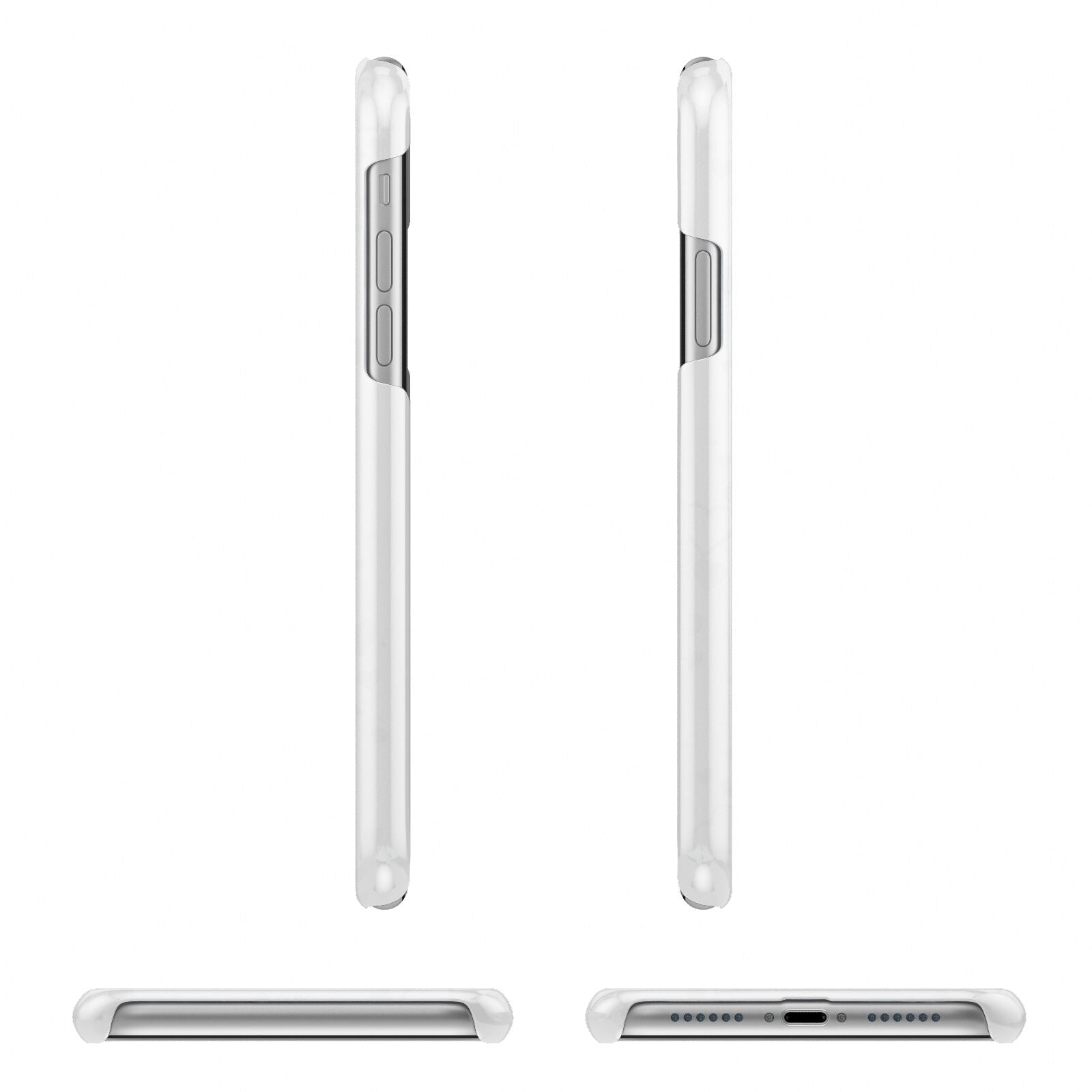 White Heart iPhone 11 Pro 3D Snap Case Angle Images