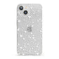 White Heart iPhone 13 Clear Bumper Case