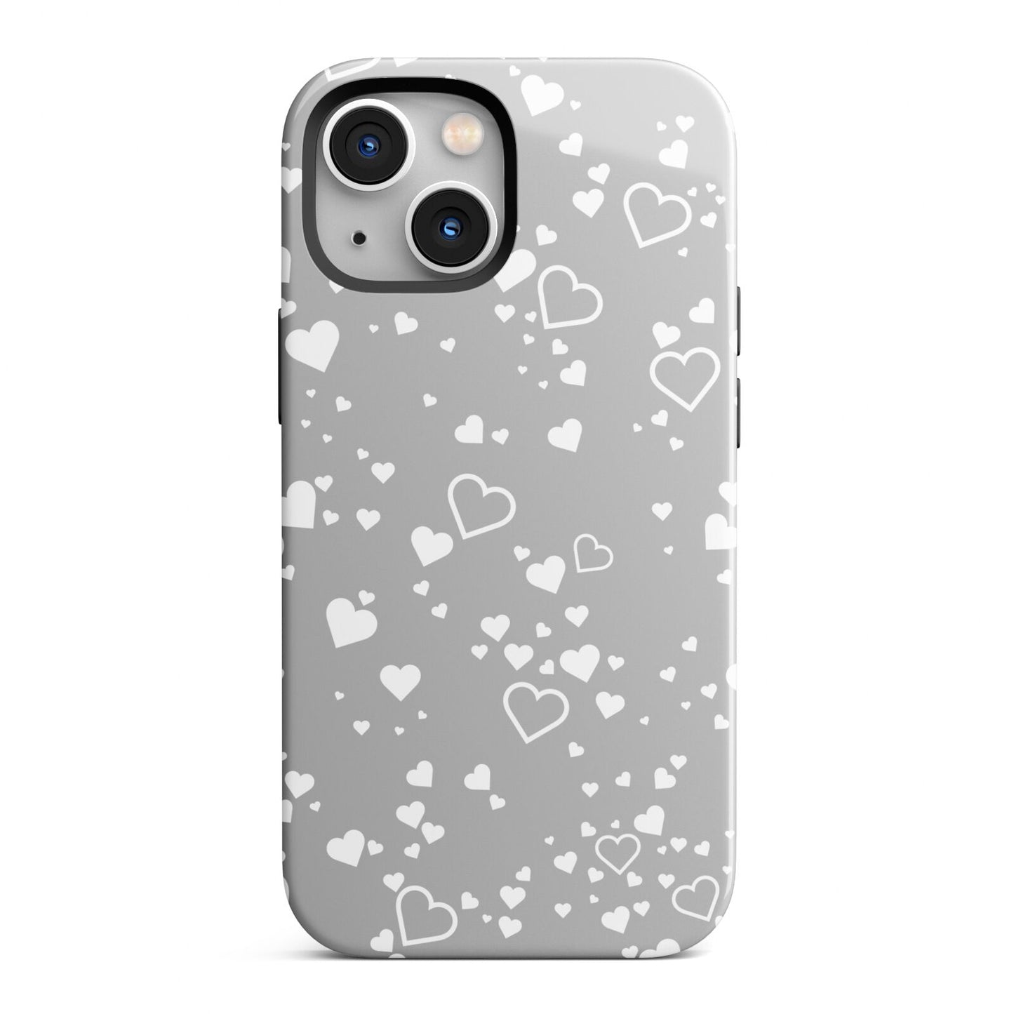 White Heart iPhone 13 Mini Full Wrap 3D Tough Case