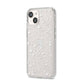 White Heart iPhone 14 Clear Tough Case Starlight Angled Image
