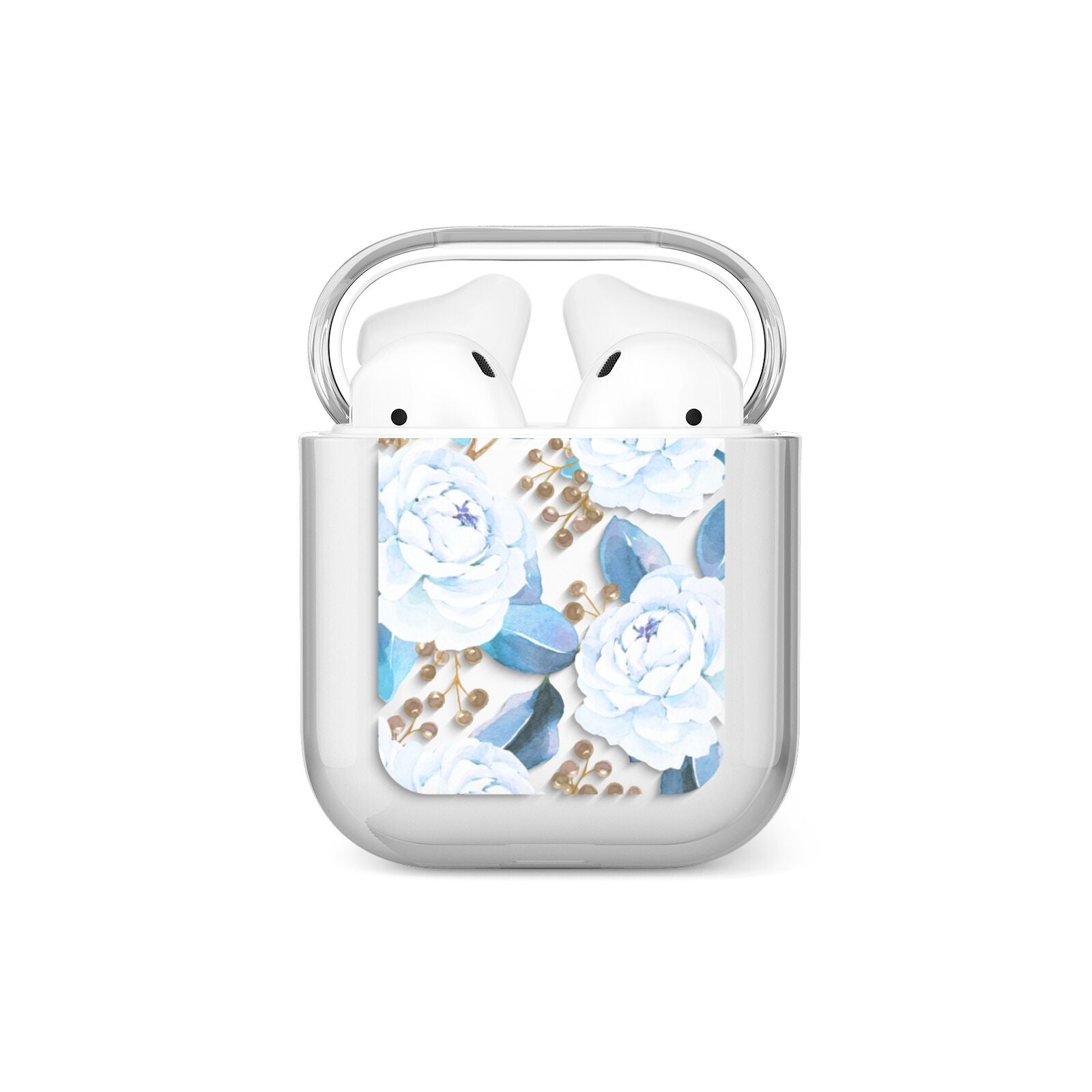 White Peonies AirPods Case