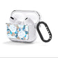 White Peonies AirPods Clear Case 3rd Gen Side Image