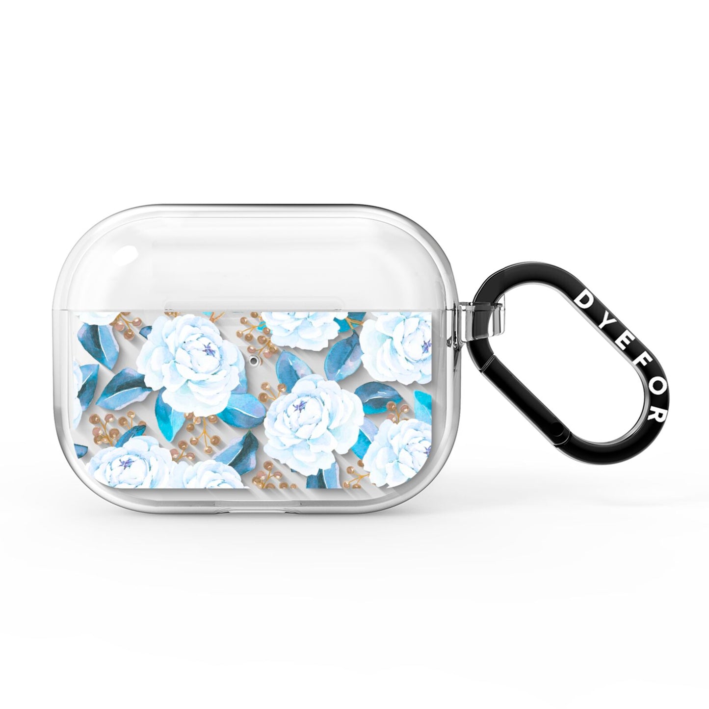 White Peonies AirPods Pro Clear Case