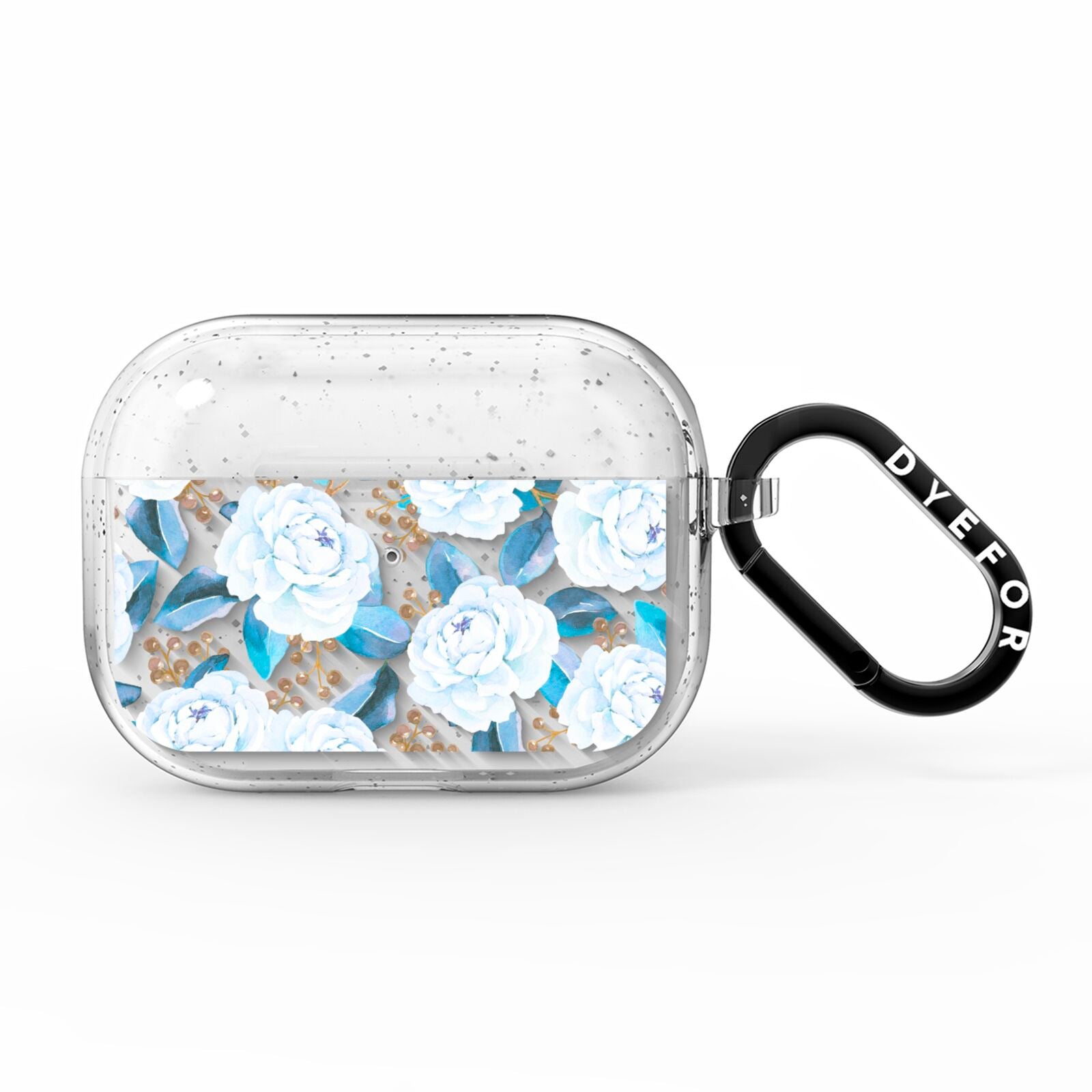 White Peonies AirPods Pro Glitter Case