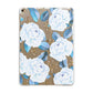 White Peonies Apple iPad Gold Case