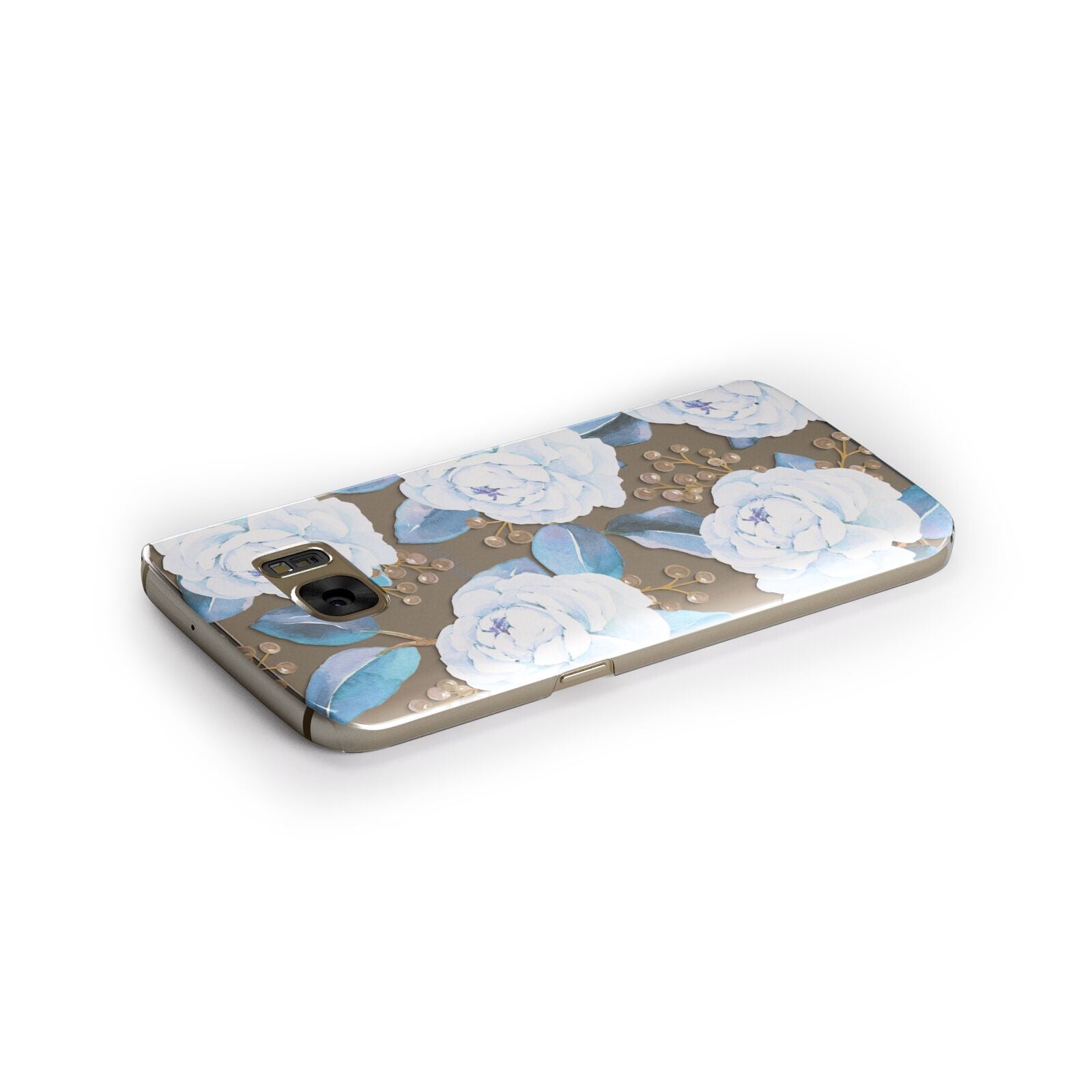 White Peonies Samsung Galaxy Case Side Close Up