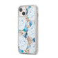 White Peonies iPhone 14 Plus Clear Tough Case Starlight Angled Image