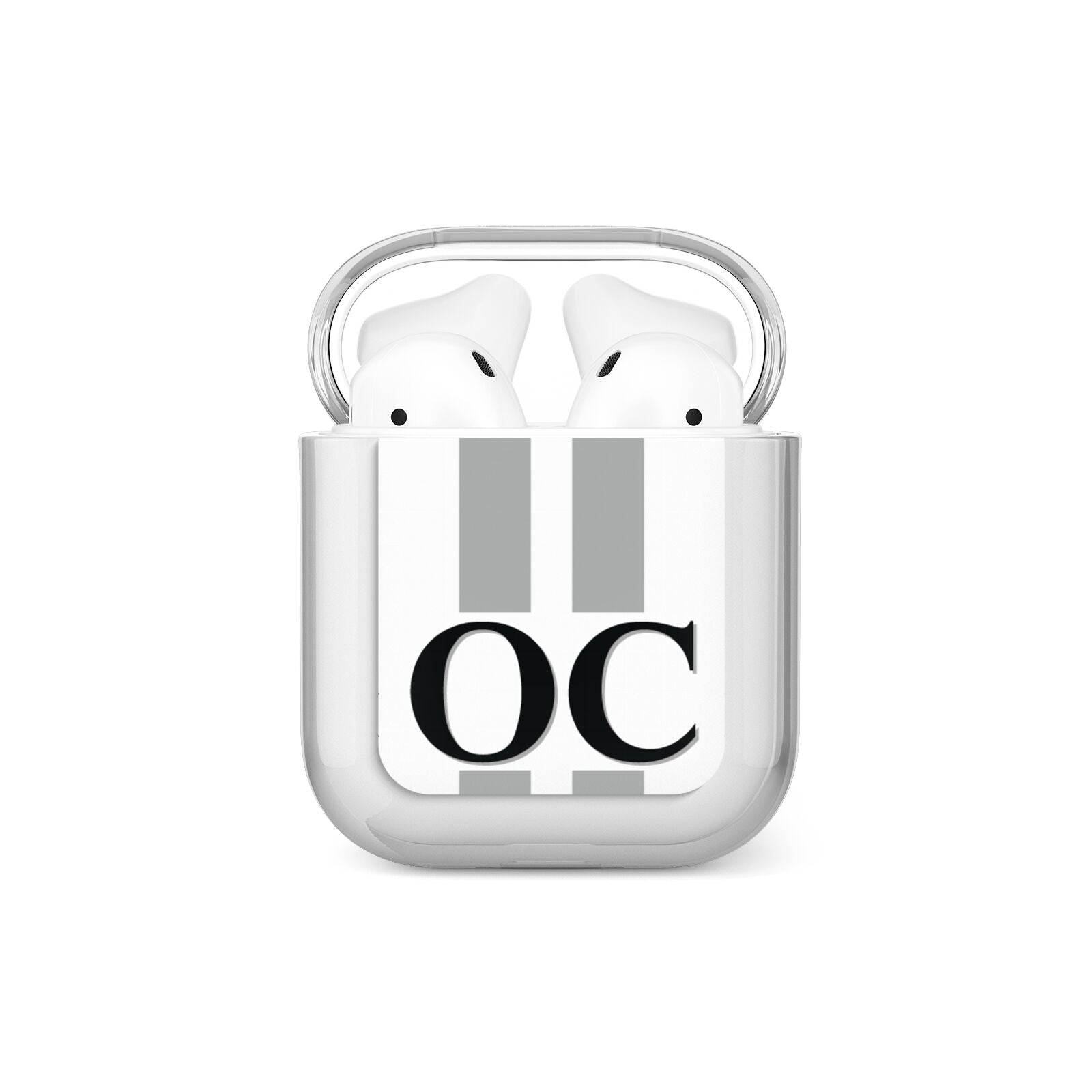 White Personalised Initials AirPods Case