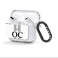 White Personalised Initials AirPods Clear Case 3rd Gen Side Image