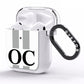 White Personalised Initials AirPods Clear Case Side Image