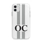 White Personalised Initials Apple iPhone 11 in White with Bumper Case