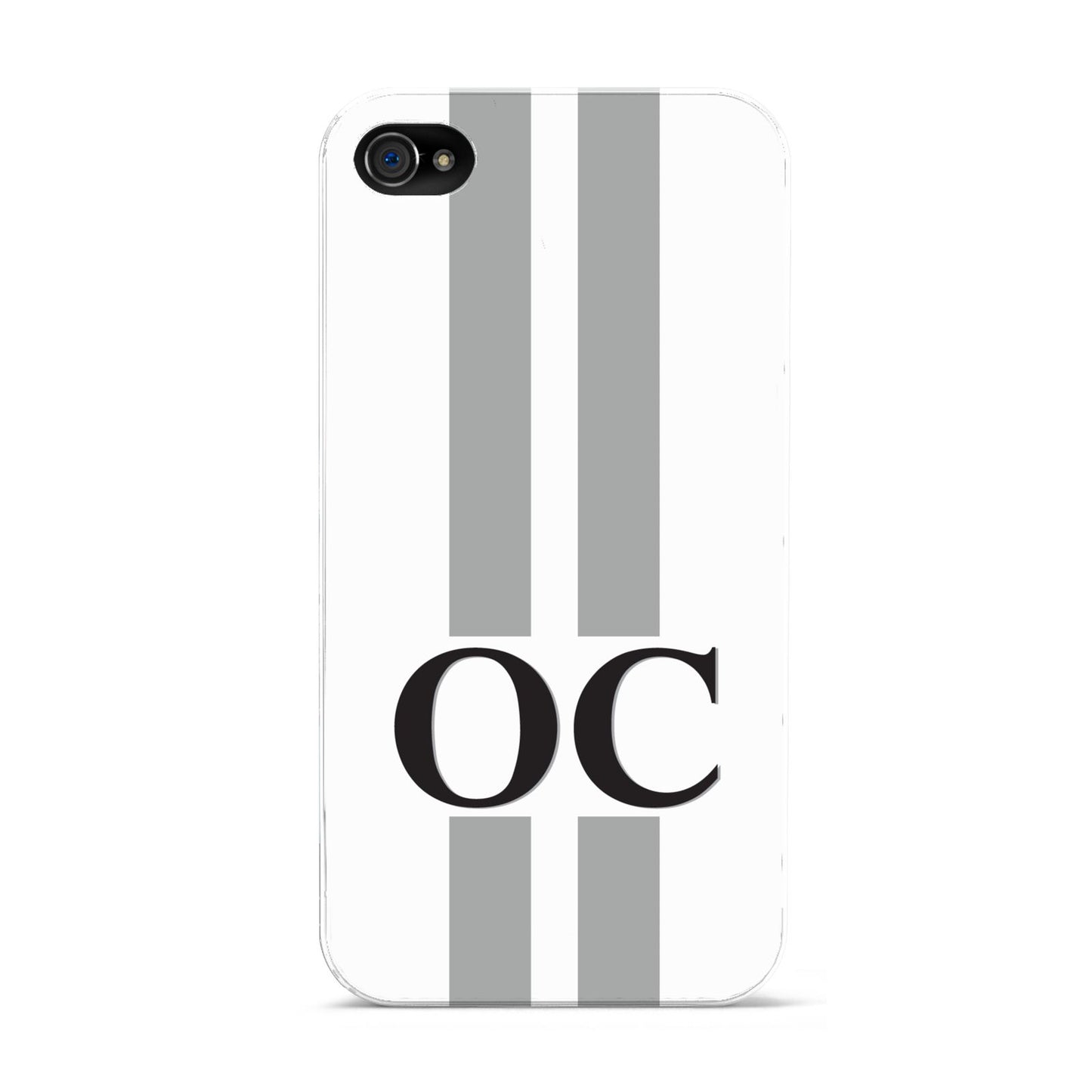 White Personalised Initials Apple iPhone 4s Case