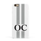 White Personalised Initials Apple iPhone 6 3D Snap Case