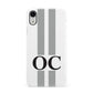 White Personalised Initials Apple iPhone XR White 3D Snap Case