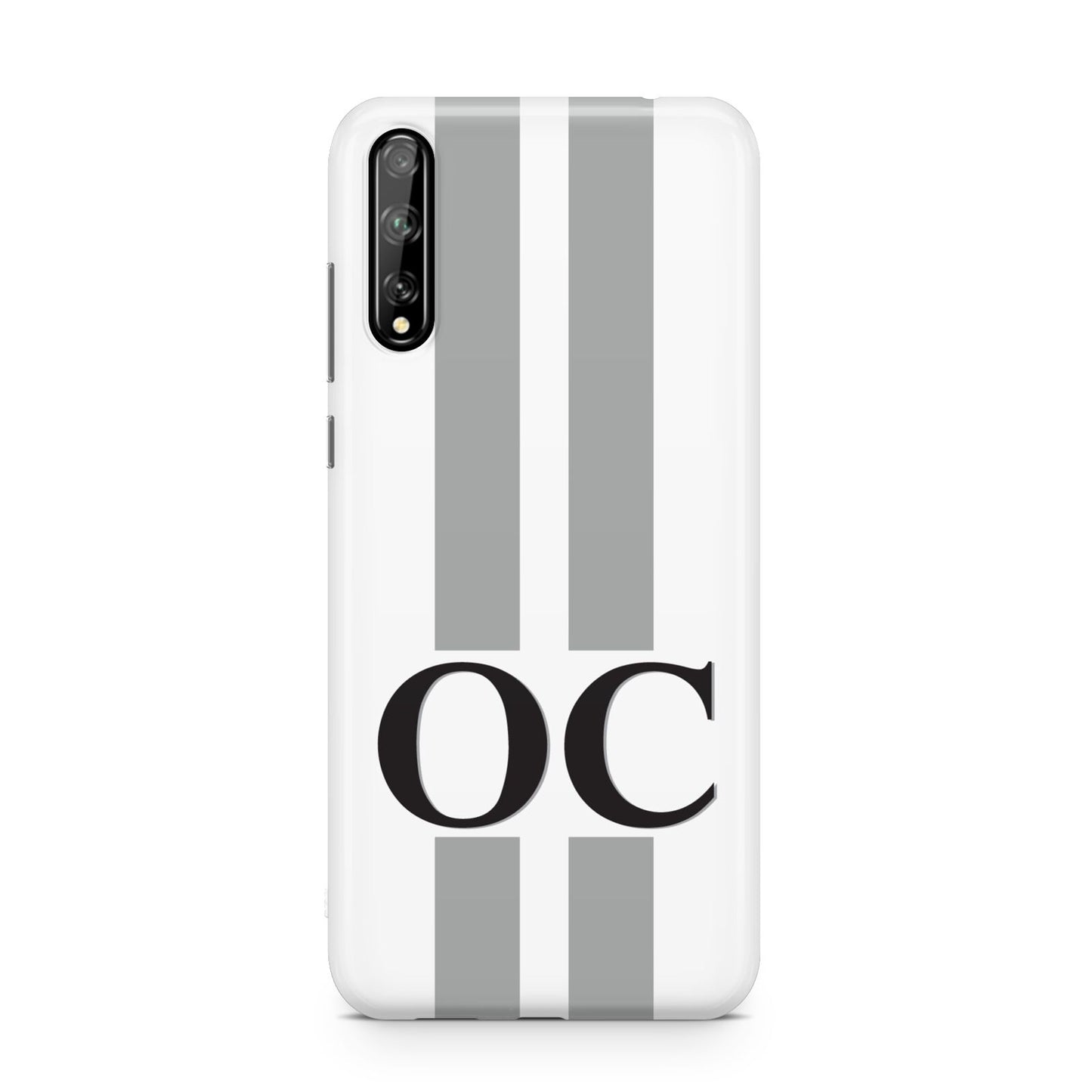White Personalised Initials Huawei Enjoy 10s Phone Case